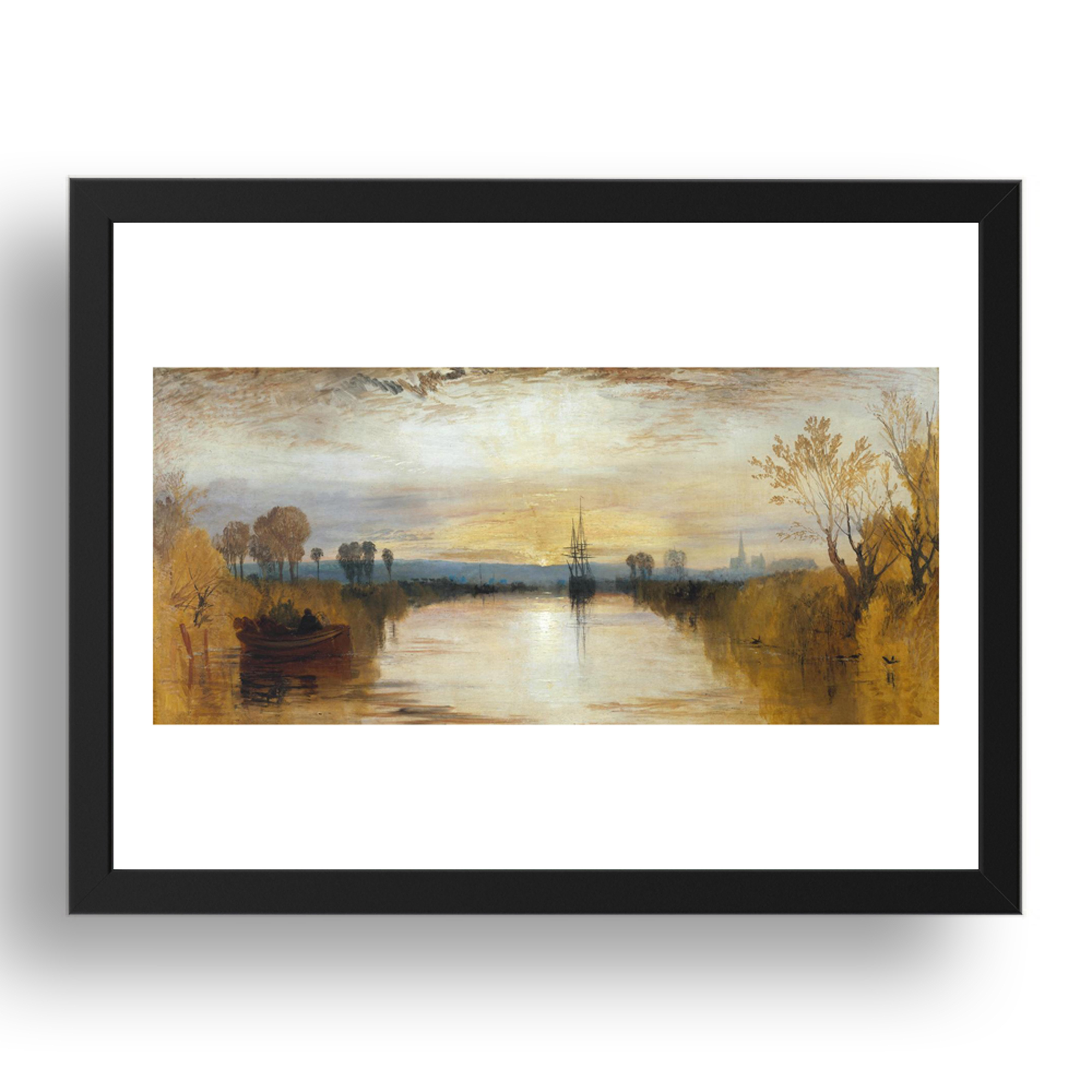 J. M. W. Turner - Chichester Canal [1828], A3 (17x13") Black Frame - Afbeelding 1 van 1